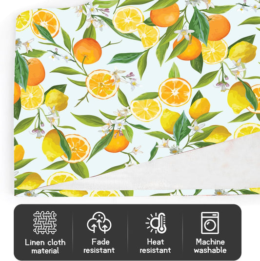 Summer Floral Lemon Table Runner 13x72Inch Summer Table Decorations | Table Decorations for Seasonal Spring Summer Party Holiday Home Style Table Decoration Table Decor for Kitchen Dining