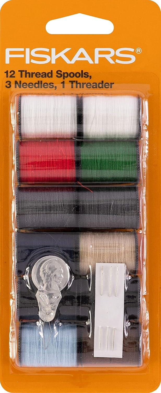 Hand Sewing Thread Set, 12 Spools, Assorted Colors