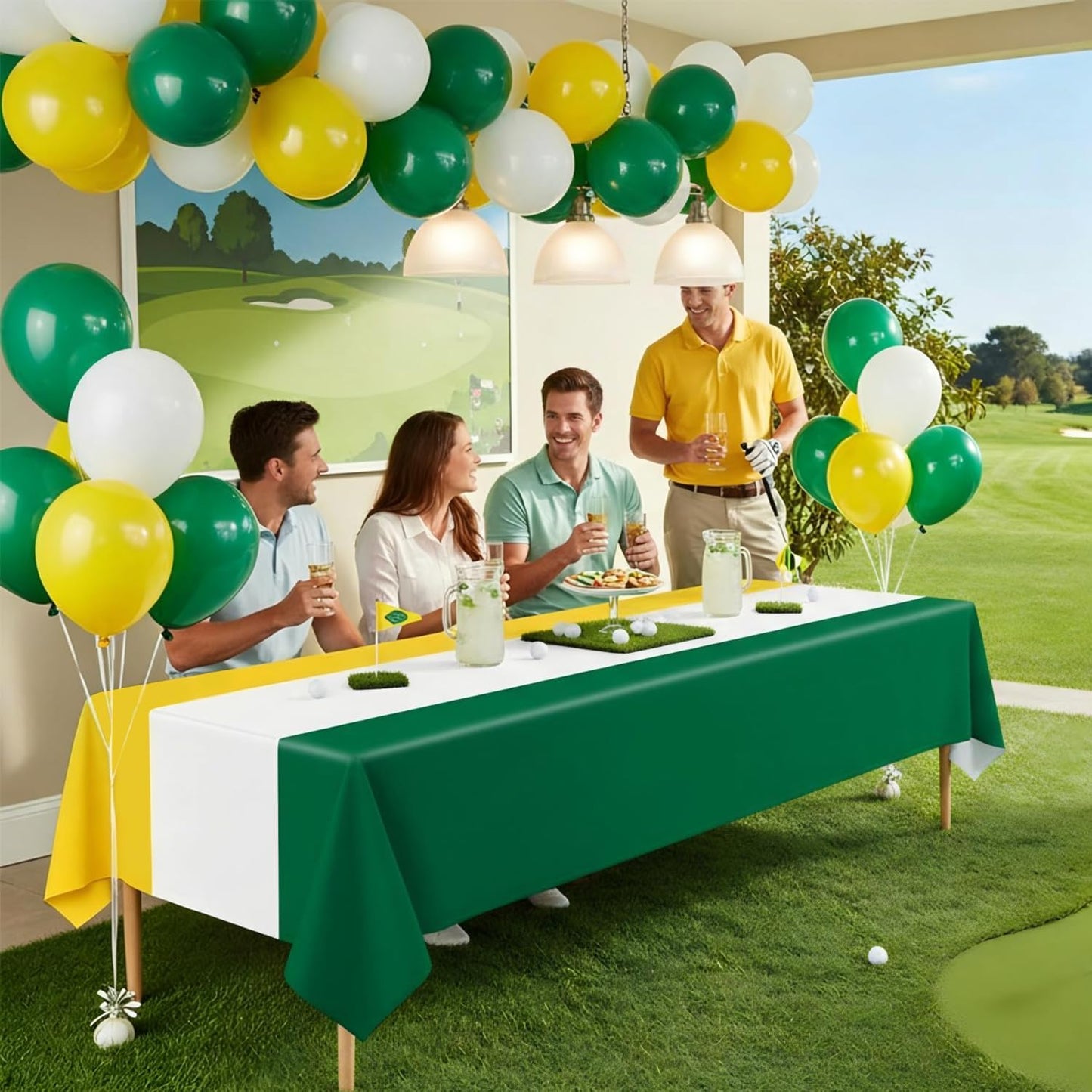 3 Pcs Back to School Disposable Tablecloths 51" x 108" Rectangle Plastic Table Covers Table Runner for Birthday Wedding Baby Shower Party Decorations Supplies (Yellow,White,Green)