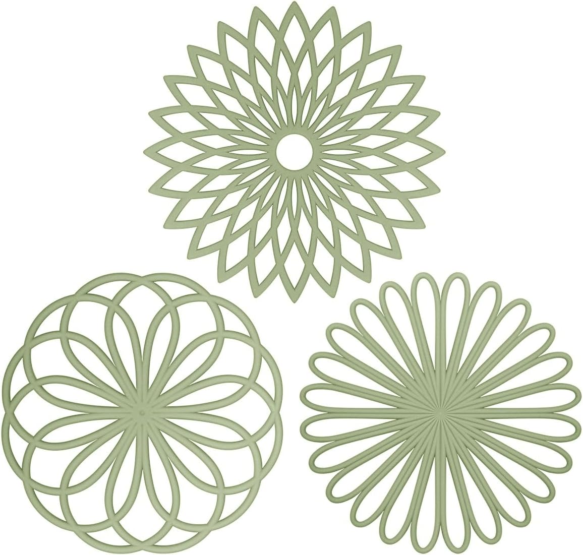 Silicone Trivet Mat - Kitchen Hot Pads for Pots & Dish - Insulated Teapot Trivet - Flexible, Durable, Non-Slip Large Coasters 3 Set Yellow