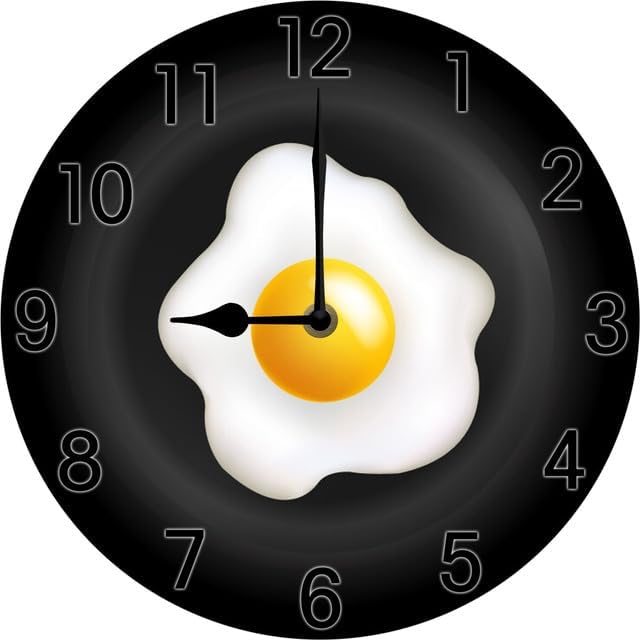Lemon Wall Clock for Kitchen Yellow Clocks Lemon Kitchen Decor Silent Non Ticking Round Wall Clock Battery Operated Silent Clocks Movement 10 Inches Non Ticking Room Decor