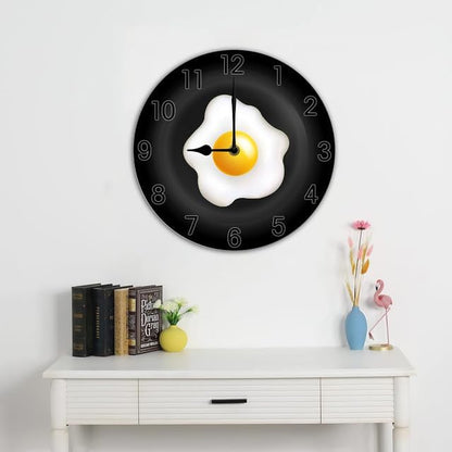 Lemon Wall Clock for Kitchen Yellow Clocks Lemon Kitchen Decor Silent Non Ticking Round Wall Clock Battery Operated Silent Clocks Movement 10 Inches Non Ticking Room Decor