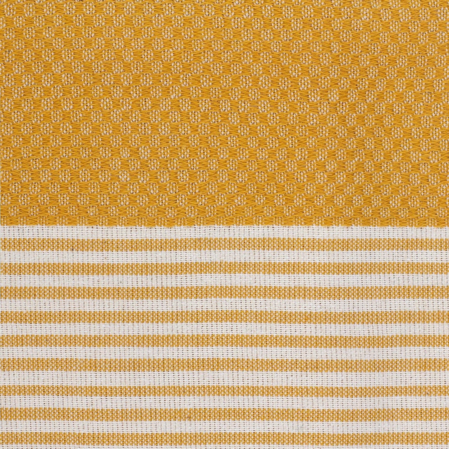 Boho Striped Turkish Hand Towels Set of 2 | 100% Cotton, 16 x 40 Inches | Decorative Bathroom Hair Face Gym Yoga Dishcloth Tea Kitchen Light Weight Quick Dry Farmhouse Towel (Mustard)