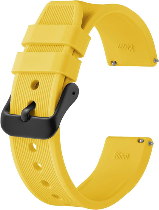 Sport Silicone Watch Band 18mm 20mm 22mm 24mm, Quick Release Rubber Replacement Band for Men Women Bracelet