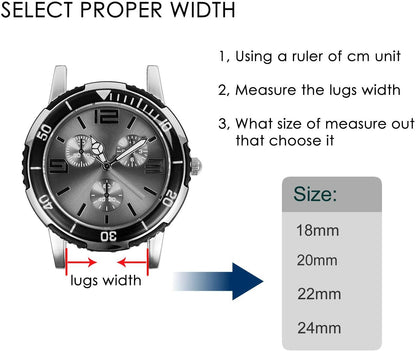 Sport Silicone Watch Band 18mm 20mm 22mm 24mm, Quick Release Rubber Replacement Band for Men Women Bracelet
