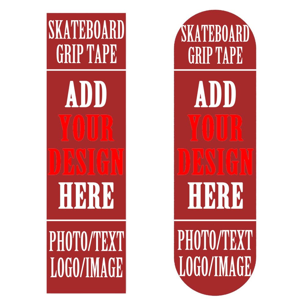 Custom Skateboard Grip Tape Add Your Own Design 9x33 Inch Personalized Skateboard Sticker with Photo Text Image Logo Customized Longboard Stickers Gifts for Friends, Yellow
