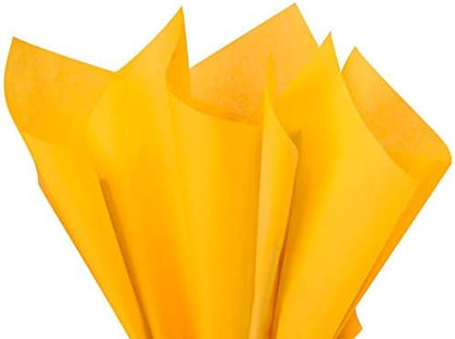 Goldenrod Tissue Paper Squares, Bulk 10 Sheets, Premium Gift Wrap and Art Supplies for Birthdays, Holidays, or Presents, Large 15 Inch x 20 Inch Made in USA