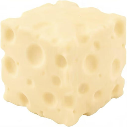 Yellow Cheese Squeeze Toy,Soft Novelty , Theme Cheese Cubes Squishy (Light-Colored Medium)