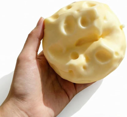 Yellow Cheese Squeeze Toy,Soft Novelty , Theme Cheese Cubes Squishy (Light-Colored Medium)