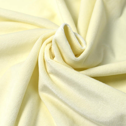 Light Yellow Minky Fabric by The Yard, 60" Wide, 1 Yard | Plush, Super Soft, Short Pile Smooth Material for DIY Sewing, Craft Projects