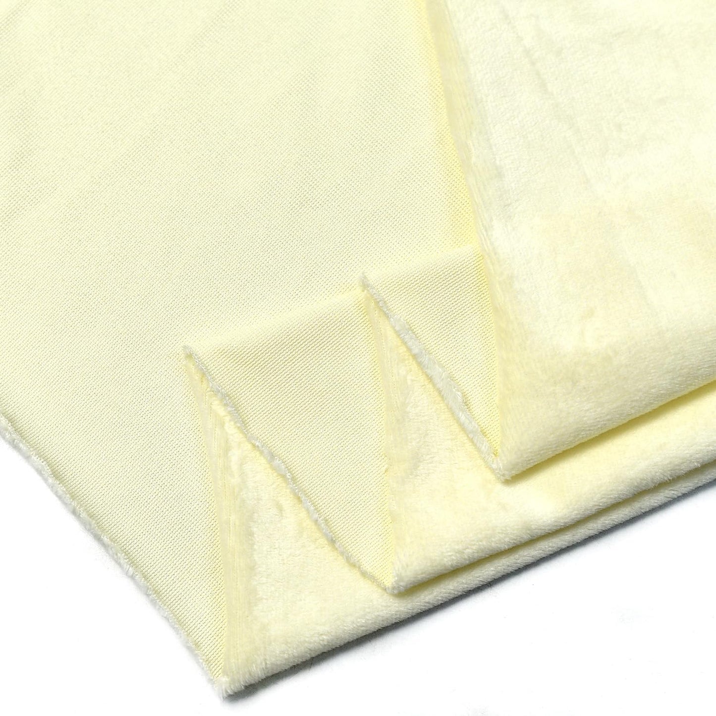 Light Yellow Minky Fabric by The Yard, 60" Wide, 1 Yard | Plush, Super Soft, Short Pile Smooth Material for DIY Sewing, Craft Projects