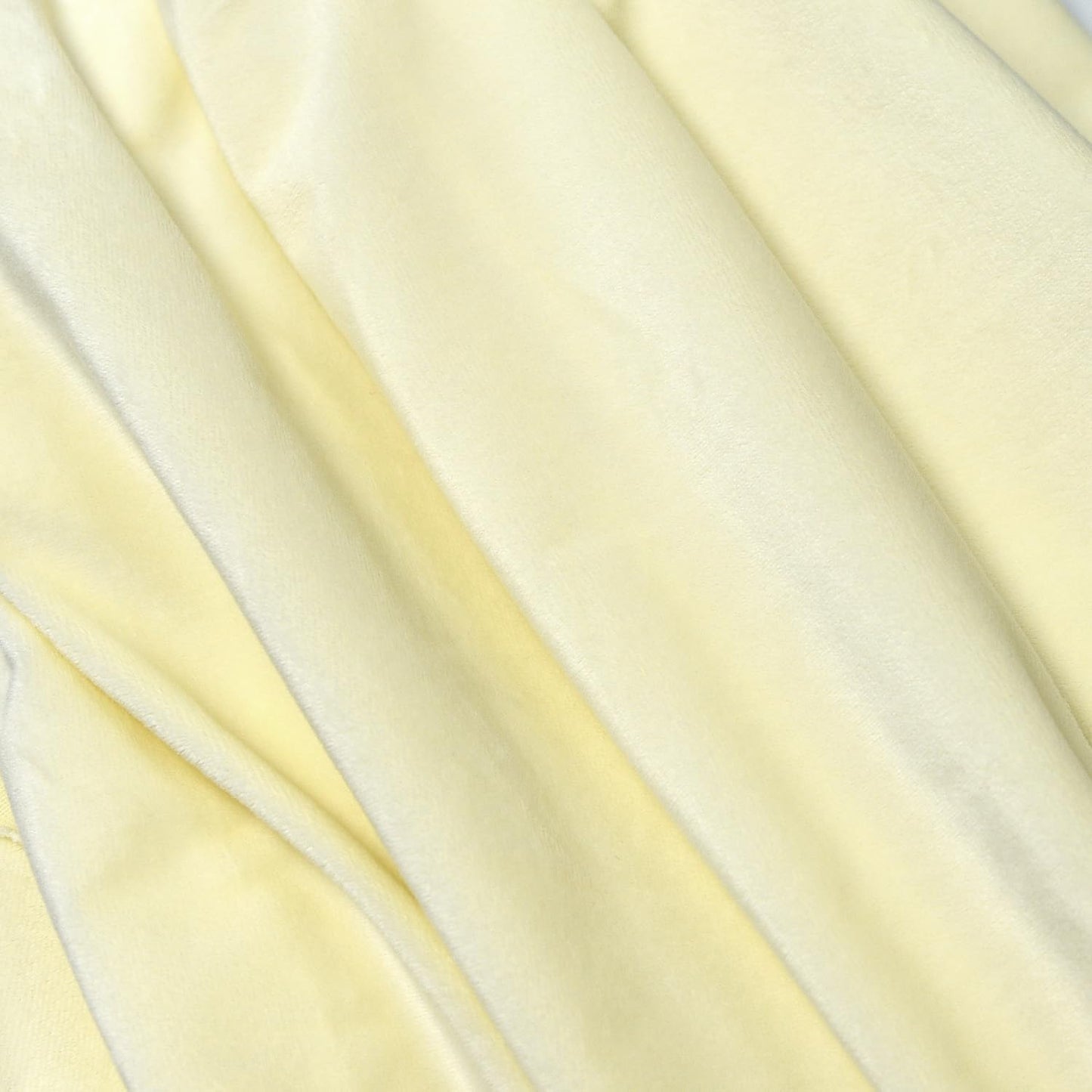 Light Yellow Minky Fabric by The Yard, 60" Wide, 1 Yard | Plush, Super Soft, Short Pile Smooth Material for DIY Sewing, Craft Projects