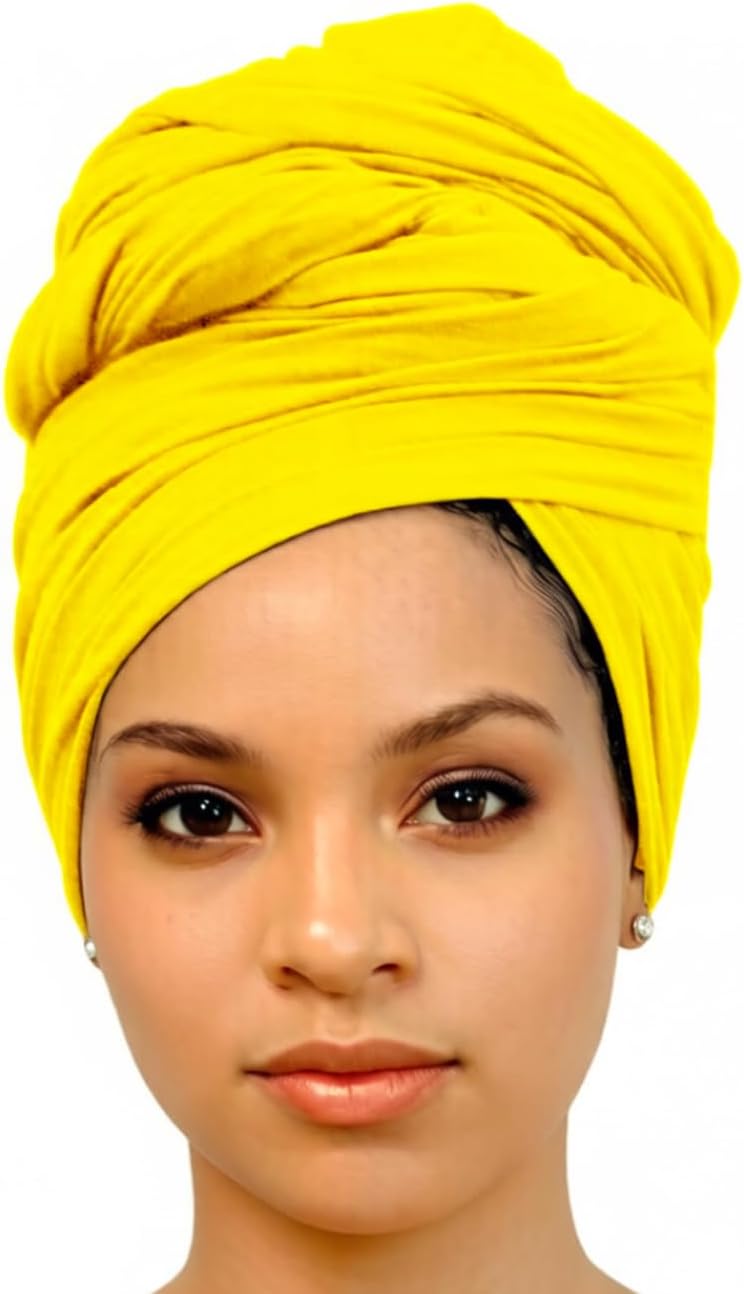 Head Wraps for Black Women Stretch Head Scarf Long African Hair Wraps Turban Headwraps Jersey Headbands