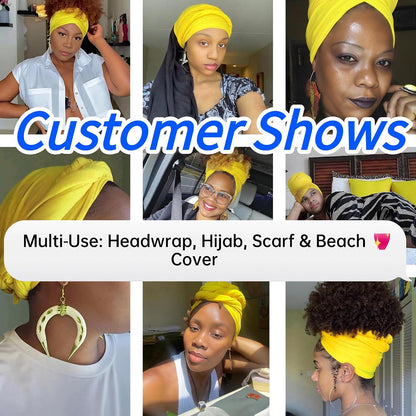 Head Wraps for Black Women Stretch Head Scarf Long African Hair Wraps Turban Headwraps Jersey Headbands