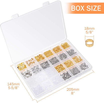 Earring Making Kit with Earring Hooks Findings, Earring Backs Posts, Jump Rings for Jewelry Making Supplies, 2320Pcs