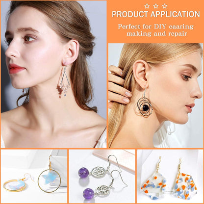 Earring Making Kit with Earring Hooks Findings, Earring Backs Posts, Jump Rings for Jewelry Making Supplies, 2320Pcs