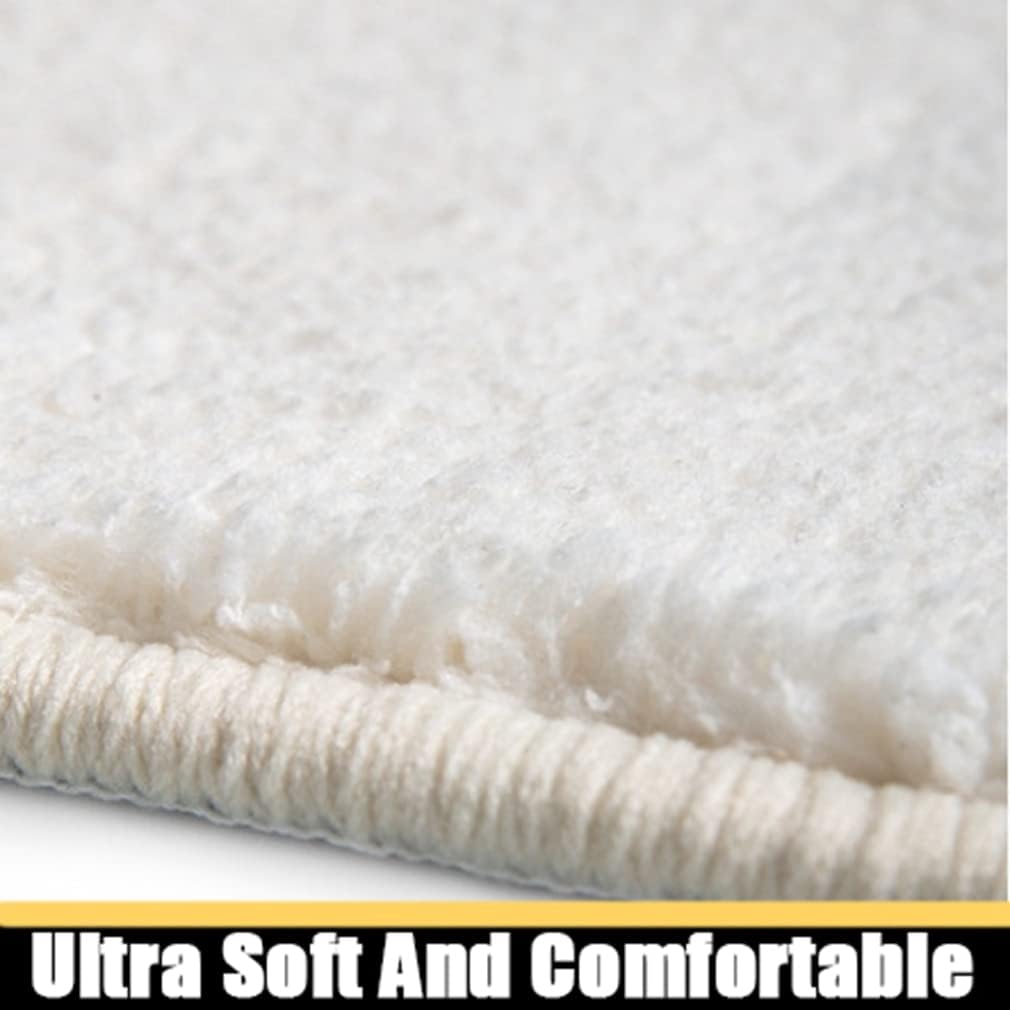 Ultra Soft Small Bathroom Rugs Cartoon Non Slip Oval Bath Mat for Bathtub Super Absorbent Washable Thick Plush Doormat Shaggy Shower Floor Bathmat Cute Indoor Door Mats 16" X 24"/Lemon