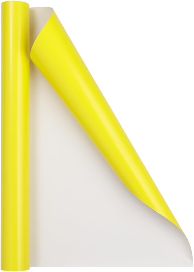 Gift Wrap - Glossy Wrapping Paper - 26.3 Sq Ft (17 in x 18 Ft) - Glossy Yellow - Roll Sold Individually
