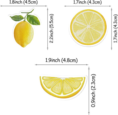 50 PCS Edible Lemon Cupcake Toppers Wafer Paper Lemons Fruit Cake Toppers Edible Lemon Party Decorations Lemonade Theme Baby Shower Wedding Bridal Shower Birthday Party Decor Supplies Yellow