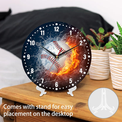 Clocks for Living Room,Lemon Wall Clock Battery Operated 10 Inch,Tropical Fruit Leaves Round Clock Silent Non-Ticking Wall Decor for Farmhouse Office Home School Living Room Bedroom