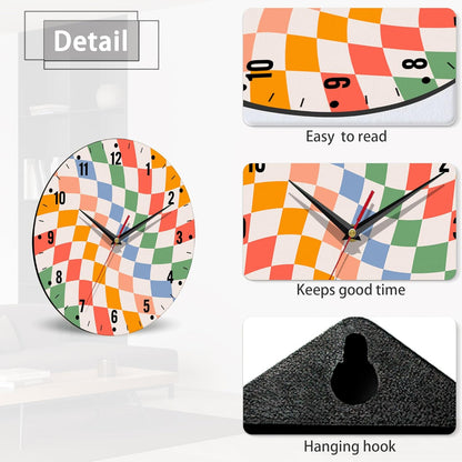 Clocks for Living Room,Lemon Wall Clock Battery Operated 10 Inch,Tropical Fruit Leaves Round Clock Silent Non-Ticking Wall Decor for Farmhouse Office Home School Living Room Bedroom