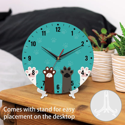 Clocks for Living Room,Lemon Wall Clock Battery Operated 10 Inch,Tropical Fruit Leaves Round Clock Silent Non-Ticking Wall Decor for Farmhouse Office Home School Living Room Bedroom