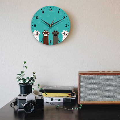 Clocks for Living Room,Lemon Wall Clock Battery Operated 10 Inch,Tropical Fruit Leaves Round Clock Silent Non-Ticking Wall Decor for Farmhouse Office Home School Living Room Bedroom