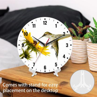 Clocks for Living Room,Lemon Wall Clock Battery Operated 10 Inch,Tropical Fruit Leaves Round Clock Silent Non-Ticking Wall Decor for Farmhouse Office Home School Living Room Bedroom