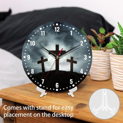 Clocks for Living Room,Lemon Wall Clock Battery Operated 10 Inch,Tropical Fruit Leaves Round Clock Silent Non-Ticking Wall Decor for Farmhouse Office Home School Living Room Bedroom