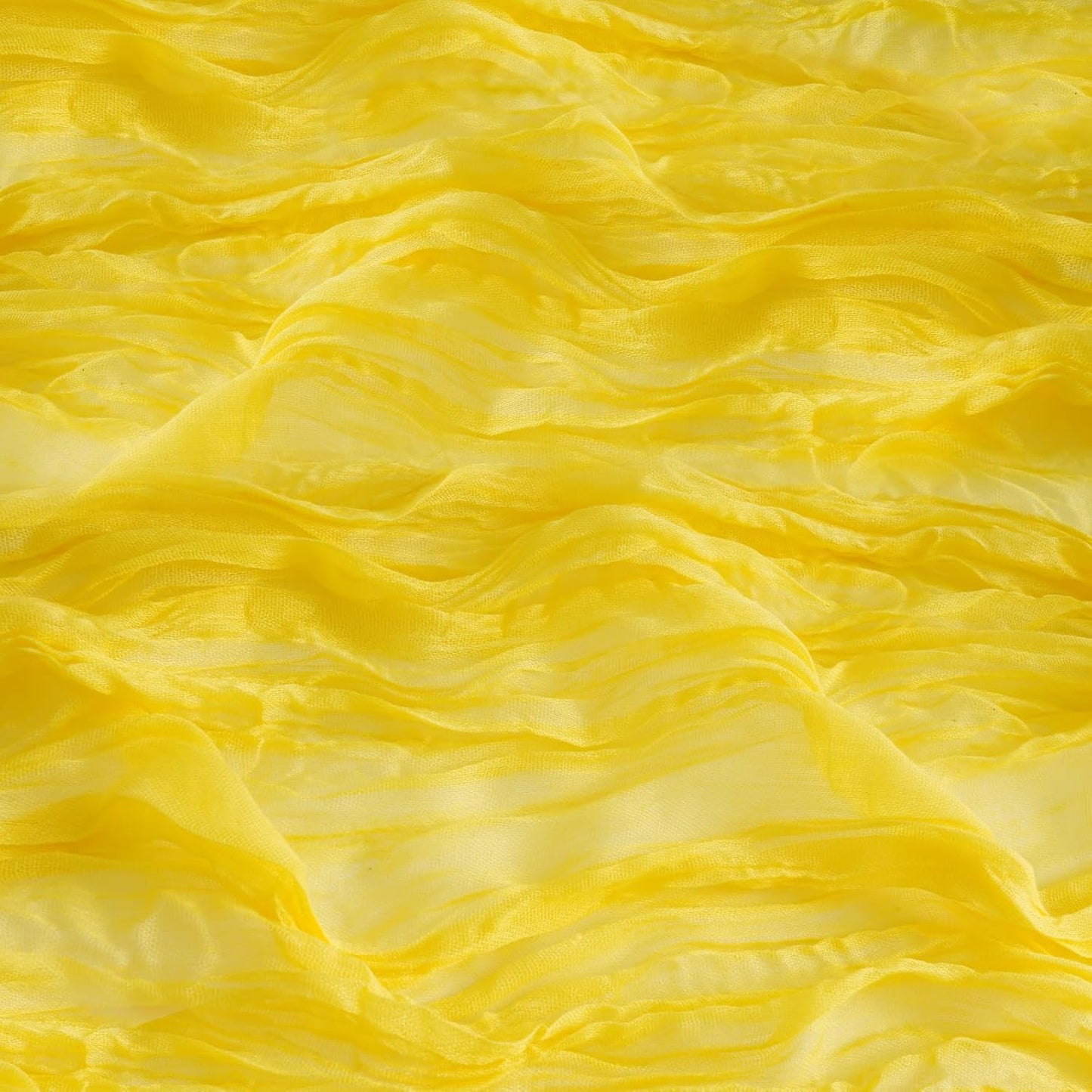 6pcs Cheesecloth Napkins 20 x 20 Inch Boho Dinner Napkins Wrinkled Rustic Linen Table Decorative Cloth Napkins for Wedding Party Baby Shower Family Everyday Use (Lemon Yellow)