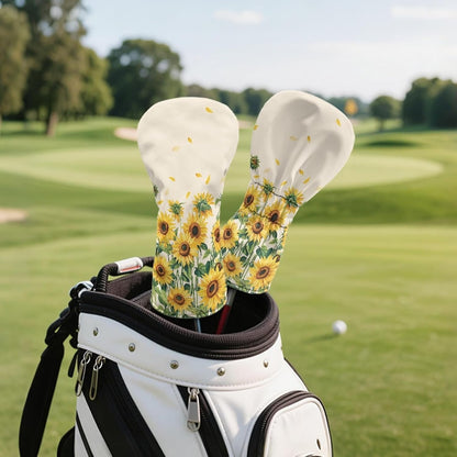 Golf Club Head Cover Waterproof PU Leather Driver Fairway Wood Hybrid Head Cover for Women Men