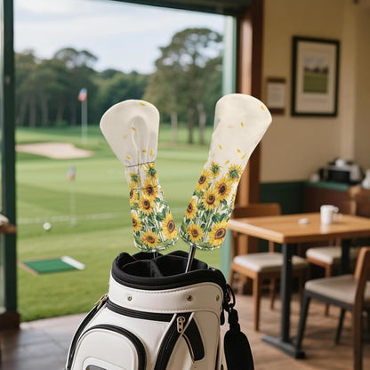 Golf Club Head Cover Waterproof PU Leather Driver Fairway Wood Hybrid Head Cover for Women Men