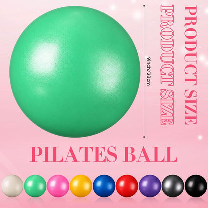 1 pcs Small Exercise Ball Mini Pilates Ball 9 Inch Anti Burst Yoga Ball for Stability, Workout, Barre, Core Strength, Physical Therapy, Balance, Stretching at Home Gym Class