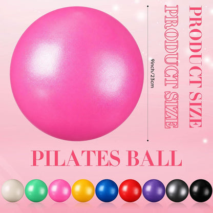 1 pcs Small Exercise Ball Mini Pilates Ball 9 Inch Anti Burst Yoga Ball for Stability, Workout, Barre, Core Strength, Physical Therapy, Balance, Stretching at Home Gym Class