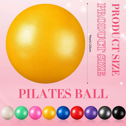 1 pcs Small Exercise Ball Mini Pilates Ball 9 Inch Anti Burst Yoga Ball for Stability, Workout, Barre, Core Strength, Physical Therapy, Balance, Stretching at Home Gym Class