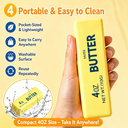2PCS Butter Stick Squishy Toys, Soft Slow Rising Squeeze Fidget Toys, Stress Relief Squishies for Office Desk, Party Favors, Birthday Gifts for Kids & Adults (Yellow & Pink)