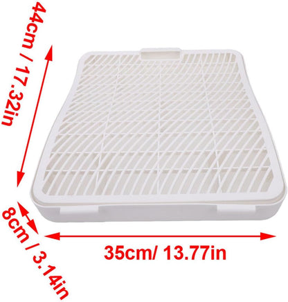 Litter Box Ramp Cat Step Stair Double Layer Plastic, Elevated Anti Splashing Catcher for Senior Kittens, Scatter Control Mat for Automatic High Sided Box (Yellow)
