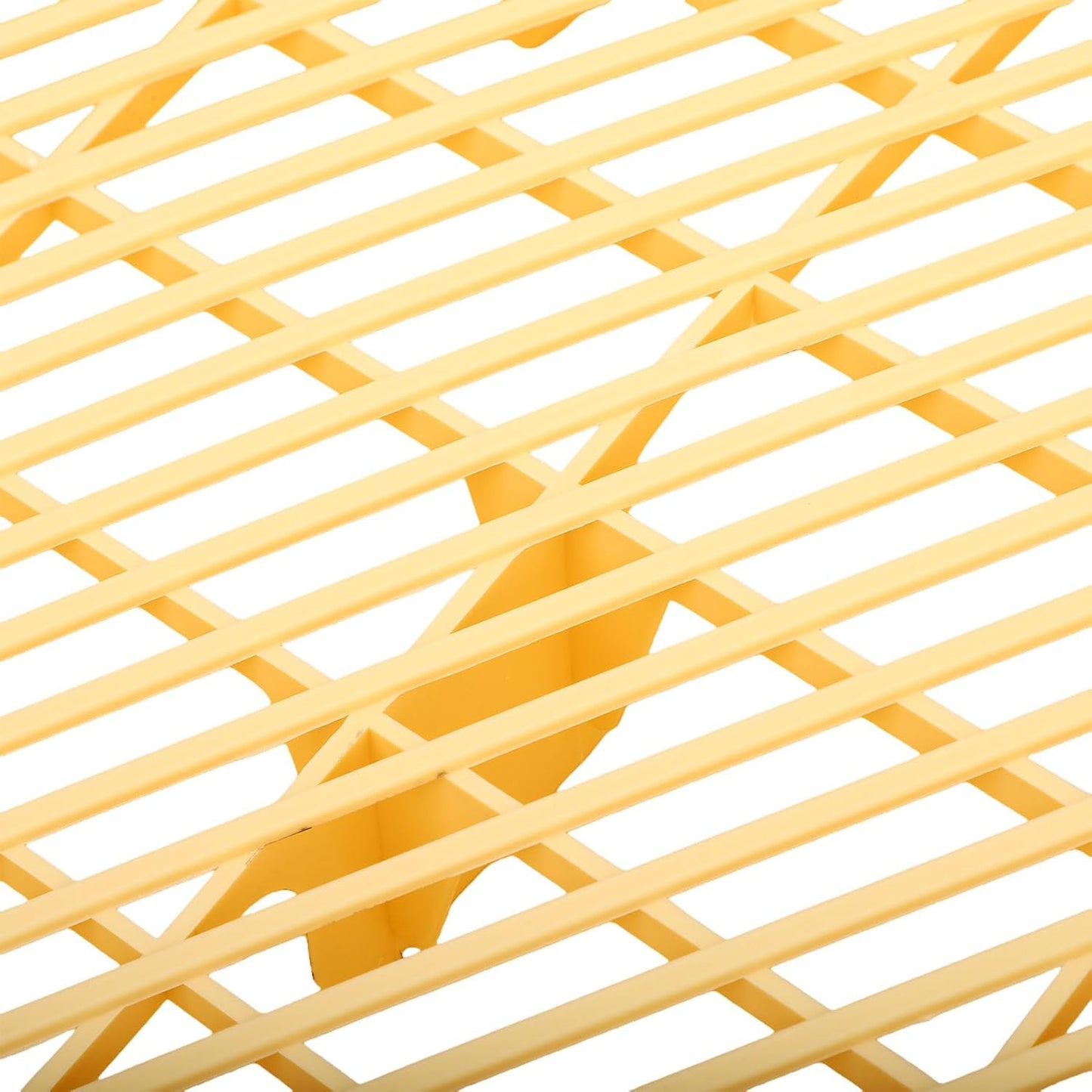 Litter Box Ramp Cat Step Stair Double Layer Plastic, Elevated Anti Splashing Catcher for Senior Kittens, Scatter Control Mat for Automatic High Sided Box (Yellow)
