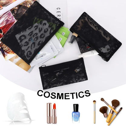 12 Pieces Zipper Nylon Mesh Pouch, Mesh Cosmetic Bags Makeup Bags Pencil Case, Multipurpose Travel Bags for Cosmetic School Office Supplies and Travel Accessories (Yellow, A5)