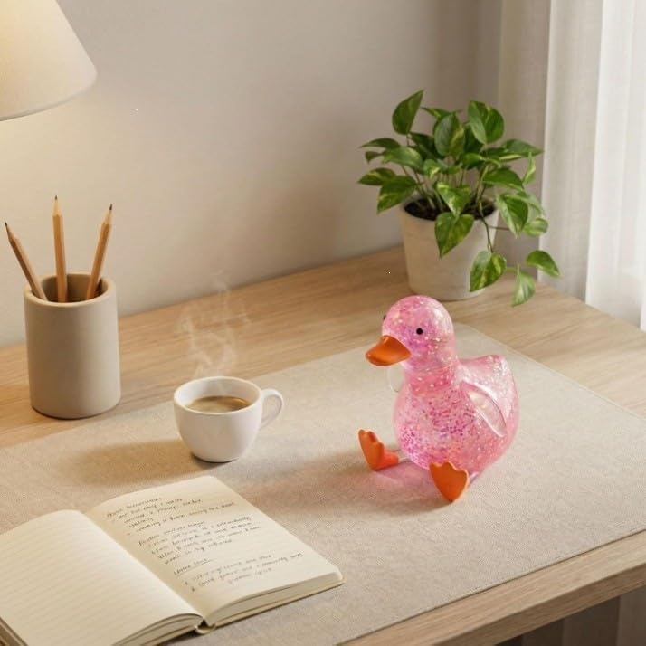 2 Pcs Glitter Cute Duck Squishy Sugar Stress Ball, Kawaii Squishy Stress Balls, Soft Slow Rising Sensory Fidget Toy, Ultra Soft Squeeze Ball for Anxiety Relief & Stress Relief, Ideal Desk Decor