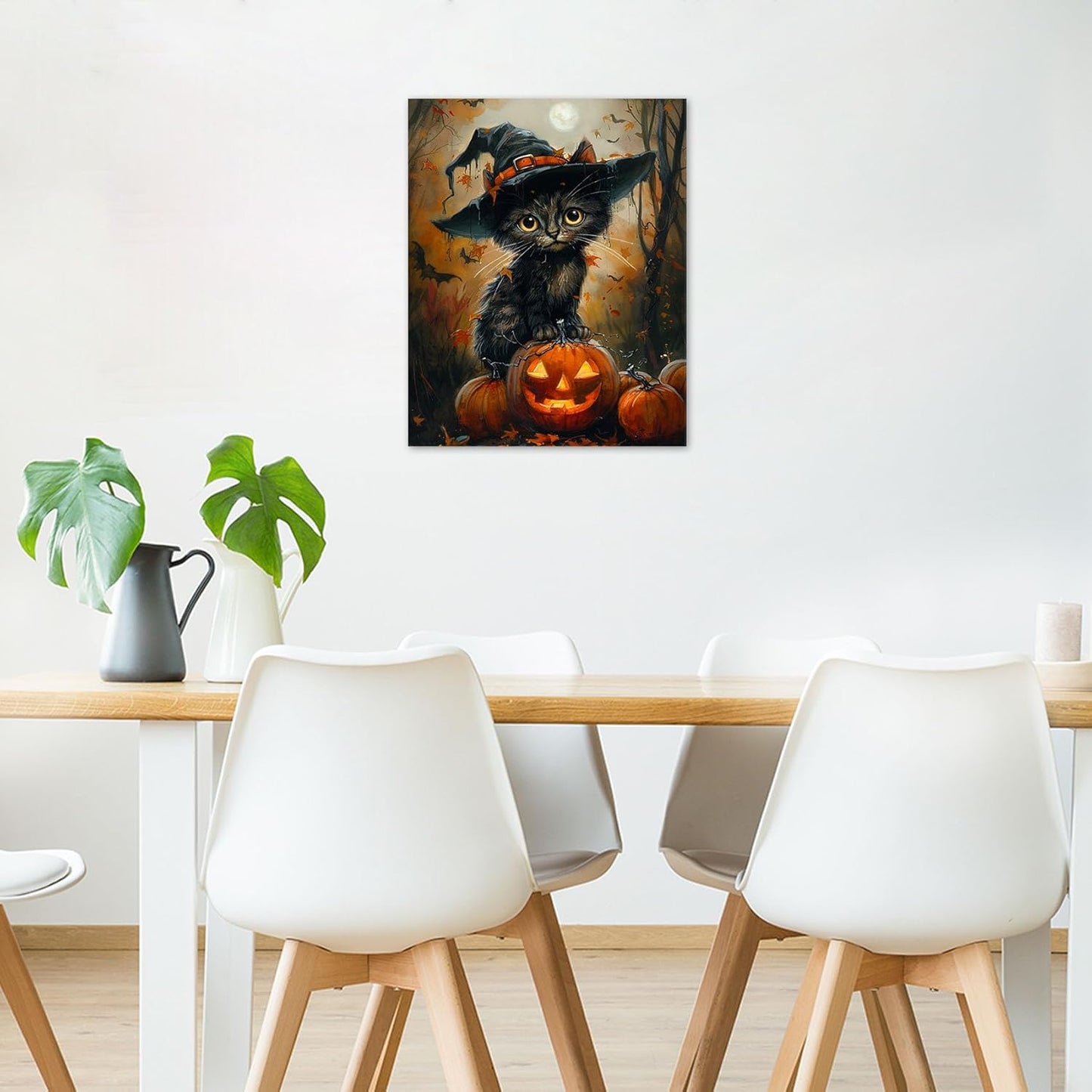 Farmhouse Yellow Floral Wall Art for Living Room, Country Wildflower and Leaf on Rustic Wood Canvas Wall Art Nature Botanical Flower Pictures for Bedroom Bathroom Wall Decor,16L X 12W inches