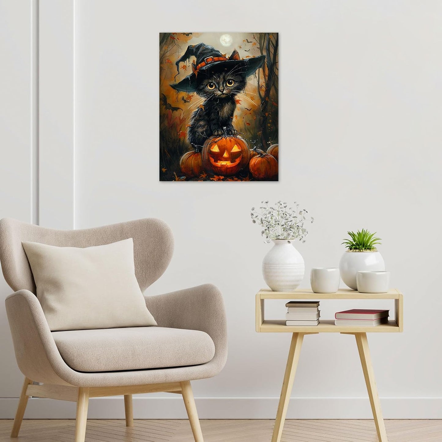Farmhouse Yellow Floral Wall Art for Living Room, Country Wildflower and Leaf on Rustic Wood Canvas Wall Art Nature Botanical Flower Pictures for Bedroom Bathroom Wall Decor,16L X 12W inches