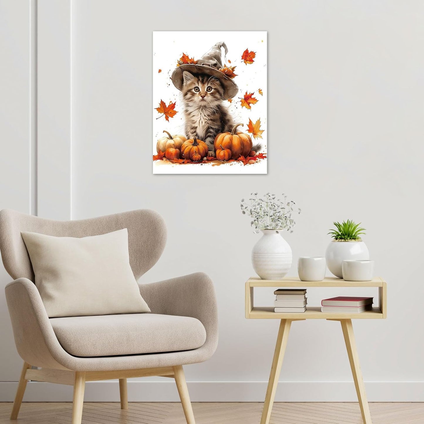Farmhouse Yellow Floral Wall Art for Living Room, Country Wildflower and Leaf on Rustic Wood Canvas Wall Art Nature Botanical Flower Pictures for Bedroom Bathroom Wall Decor,16L X 12W inches