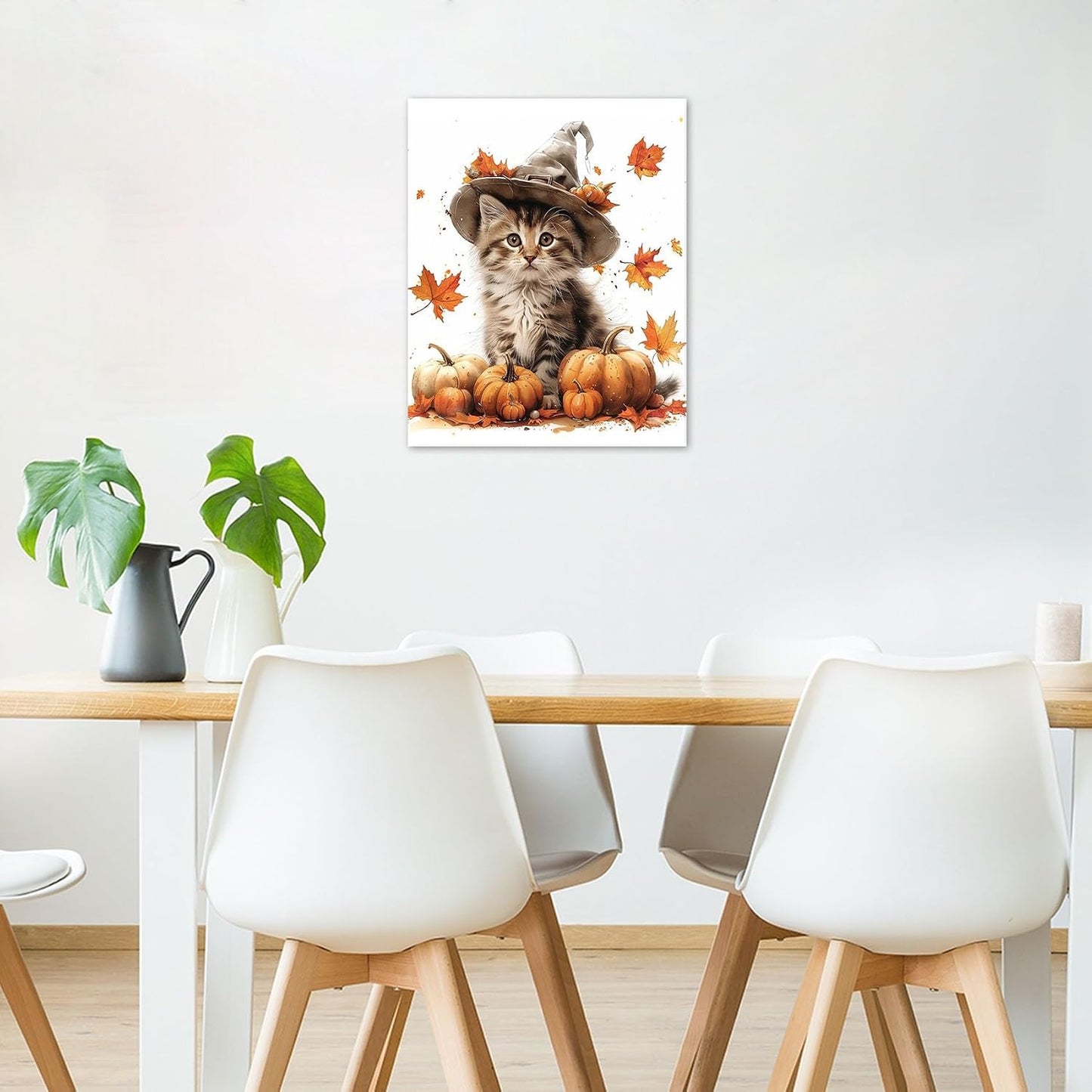 Farmhouse Yellow Floral Wall Art for Living Room, Country Wildflower and Leaf on Rustic Wood Canvas Wall Art Nature Botanical Flower Pictures for Bedroom Bathroom Wall Decor,16L X 12W inches