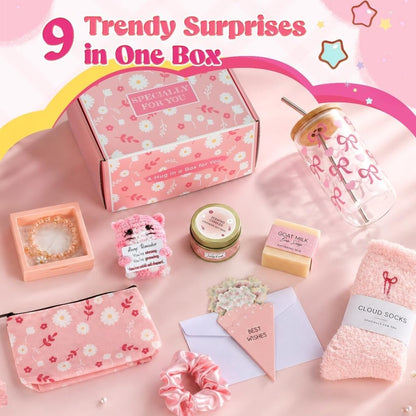Sunshine Gifts for Women, Birthday Gift for Teen Girls, Teen Girl Gifts Trendy Stuff, Teenage Girl Gift Baskets, Cheer Up Set Feel Better Box for Women, Sister, Daughter, Her, Best Friend (Yellow)