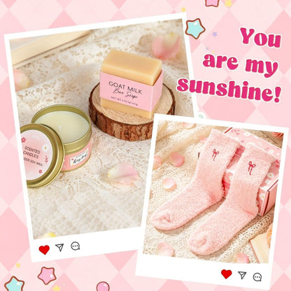 Sunshine Gifts for Women, Birthday Gift for Teen Girls, Teen Girl Gifts Trendy Stuff, Teenage Girl Gift Baskets, Cheer Up Set Feel Better Box for Women, Sister, Daughter, Her, Best Friend (Yellow)