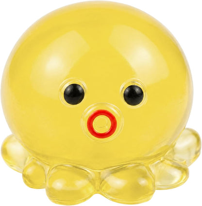 Octopus Squishies, Squishies Octopus, Octopu Stress Ball with Soft Texture, Fidget Tool for Stress Relief and Focus Enhancement, for Office, Travel and Daily Life (Yellow)