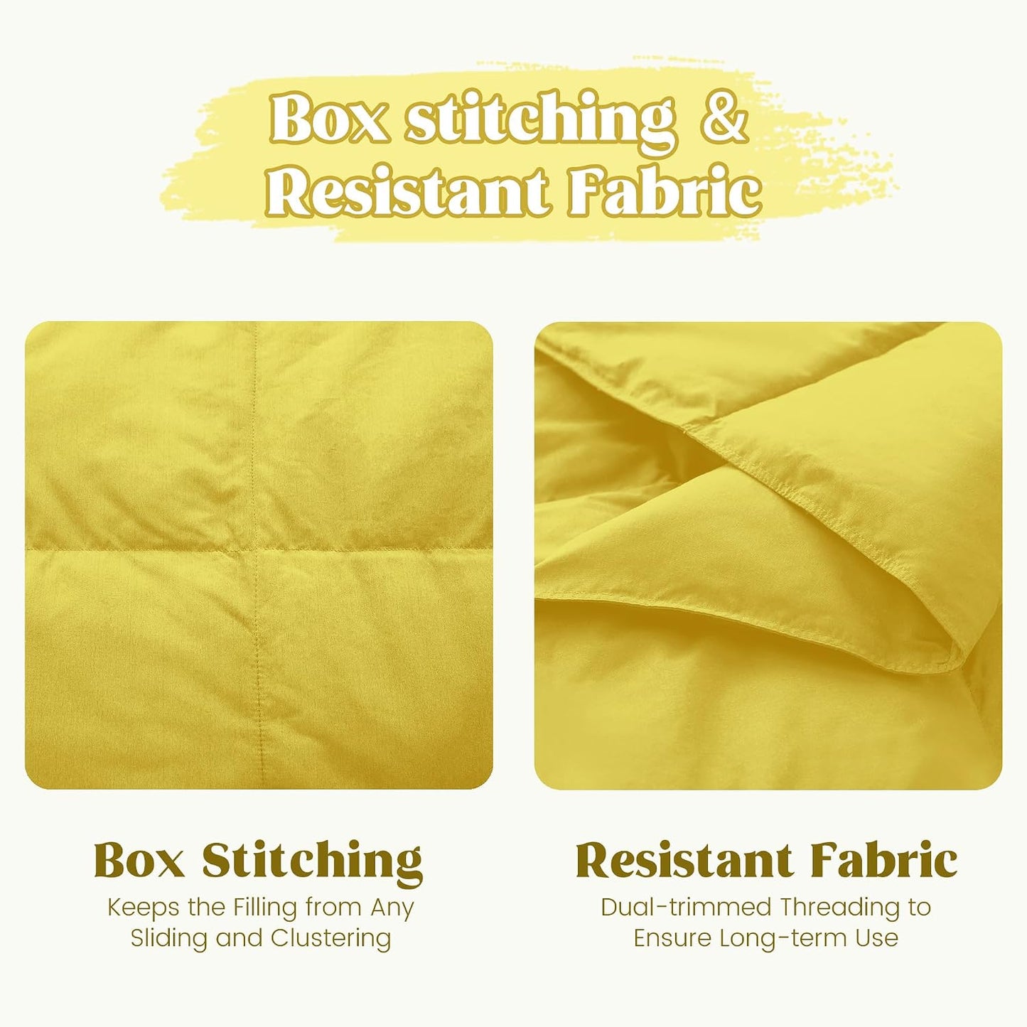 ® Soft Feather Down Throw Blanket Lightweight Packable Couch Throw for Indoor and Outdoor Use, 50"X70", Yellow