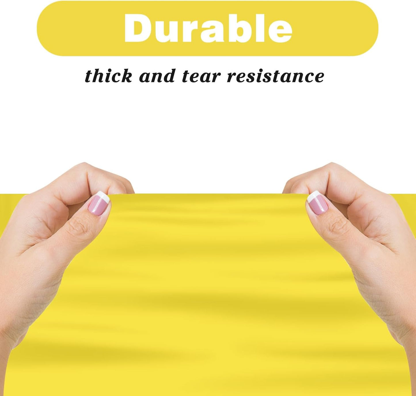 2PCS Yellow Plastic Tablecloths 54 x 108 Inch, Disposable Table Cloths Rectangle Party Table Covers