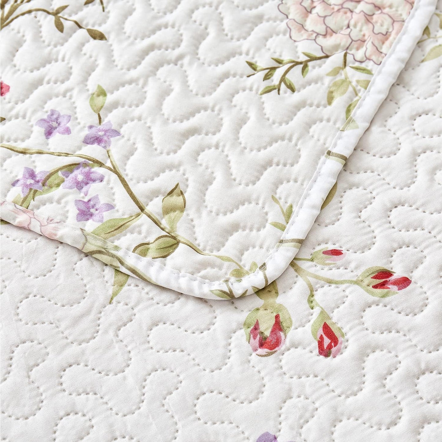 Twin Daybed Cover Floral Daybed Comforter Set 3 Piece Reversible Cozy Day Bed Cover Double Sided Quilting Bedding Flower DayBed Bedding All Season for Twin Bed with 2 Standard Shams,39"x75"